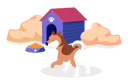 پیش‌نمایش فایل dog-kennel-with-bowl-of-canine-food-13231337 از پک صاحبان حیوانات خانگی