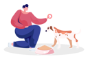 پیش‌نمایش فایل pet-owner-feeding-dog-13231334 از پک صاحبان حیوانات خانگی