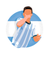 پیش‌نمایش فایل argentina-soccer-player-celebrating-6882286 از پک بازیکنان فوتبال در حال جشن