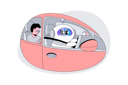 پیش‌نمایش فایل robot-ai-transporting-human-in-car-8720825 از پک ربات هوش مصنوعی