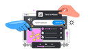 پیش‌نمایش فایل ai-robot-hand-generate-music-from-the-text-11482362 از پک رابط ویرایشگر گرافیکی با دست