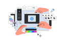پیش‌نمایش فایل ui-design-layout-8860050 از پک رابط ویرایشگر گرافیکی با دست