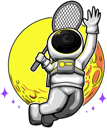پیش‌نمایش فایل astronaut-playing-badminton-6005899 از پک فعالیت‌های فضانورد