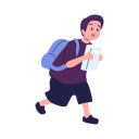 پیش‌نمایش فایل boy-running-with-carrying-bags-and-book-11399701 از پک کودکان به مدرسه می‌روند
