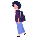 پیش‌نمایش فایل girl-going-to-school-with-school-bag-11399707 از پک کودکان به مدرسه می‌روند