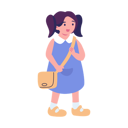 پیش‌نمایش فایل little-girl-carrying-bag-11399704 از پک کودکان به مدرسه می‌روند