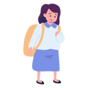 پیش‌نمایش فایل little-girl-carrying-bag-and-going-to-school-11399710 از پک کودکان به مدرسه می‌روند