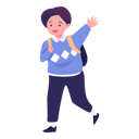 پیش‌نمایش فایل little-kid-waving-hand-while-carrying-bag-11399711 از پک کودکان به مدرسه می‌روند