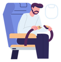 پیش‌نمایش فایل young-man-fastens-seat-belt-on-plane-11482312 از پک فعالیت در هواپیما