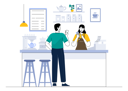 پیش‌نمایش فایل cafe-waitress-taking-order-from-man-5711611 از پک کافه