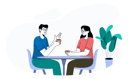 پیش‌نمایش فایل couple-drinking-coffee-in-cafe-5711605 از پک کافه