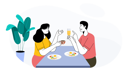 پیش‌نمایش فایل couple-eating-food-in-cafe-5711610 از پک کافه