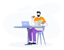 پیش‌نمایش فایل man-reading-newspaper-with-drink-coffee-and-laptop-5711609 از پک کافه