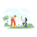 پیش‌نمایش فایل farmer-couple-planting-sunflowers-6028865 از پک فعالیت کشاورزی
