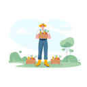 پیش‌نمایش فایل male-farmer-with-fresh-vegetable-collection-6028858 از پک فعالیت کشاورزی