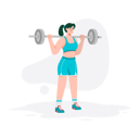 پیش‌نمایش فایل girl-lifting-barbell-6137974 از پک فعالیت های ورزشی
