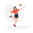 پیش‌نمایش فایل girl-smashing-volleyball-with-hands-6137975 از پک فعالیت های ورزشی