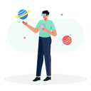 پیش‌نمایش فایل man-wearing-vr-glasses-and-enjoying-virtual-space-6158071 از پک واقعیت افزوده و واقعیت مجازی