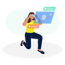 پیش‌نمایش فایل woman-doing-business-analysis-using-vr-6158084 از پک واقعیت افزوده و واقعیت مجازی