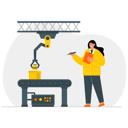 پیش‌نمایش فایل female-manager-looking-at-automated-production-6258345 از پک کارخانه