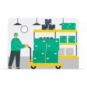 پیش‌نمایش فایل male-worker-pushing-package-cart-6258319 از پک کارخانه