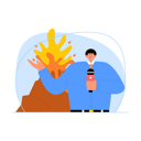 پیش‌نمایش فایل news-reporter-broadcasting-volcano-eruption-news-6271226 از پک روزنامه نگار
