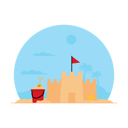 پیش‌نمایش فایل beach-sand-castle-6275535 از پک فعالیت ساحلی