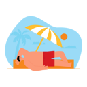 پیش‌نمایش فایل boy-doing-sunbath-at-beach-6275541 از پک فعالیت ساحلی