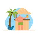 پیش‌نمایش فایل boy-drinking-cocktail-at-beach-6275521 از پک فعالیت ساحلی