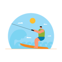 پیش‌نمایش فایل boy-enjoying-kite-surfing-at-beach-6275514 از پک فعالیت ساحلی