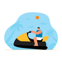پیش‌نمایش فایل boy-riding-speedboat-at-beach-6275525 از پک فعالیت ساحلی
