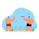 پیش‌نمایش فایل boys-playing-frisbee-at-beach-6275524 از پک فعالیت ساحلی