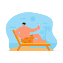 پیش‌نمایش فایل man-enjoying-drinks-at-beach-6275534 از پک فعالیت ساحلی