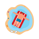 پیش‌نمایش فایل man-sunbathing-at-pool-6275516 از پک فعالیت ساحلی