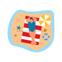پیش‌نمایش فایل woman-enjoying-sunbath-at-beach-6275527 از پک فعالیت ساحلی