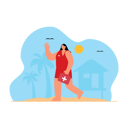 پیش‌نمایش فایل woman-with-medikit-at-beach-6275511 از پک فعالیت ساحلی
