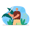 پیش‌نمایش فایل adventurer-holding-big-knife-6300260 از پک حیات وحش