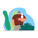 پیش‌نمایش فایل adventurer-with-cockatoo-6300240 از پک حیات وحش