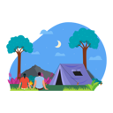 پیش‌نمایش فایل couple-sitting-near-campfire-6342414 از پک اردو