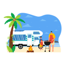 پیش‌نمایش فایل father-and-son-frying-marshmallow-on-beach-6342406 از پک اردو