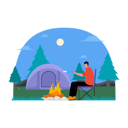 پیش‌نمایش فایل man-frying-marshmallow-on-camping-6342421 از پک اردو