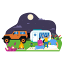 پیش‌نمایش فایل parent-and-daughter-enjoying-on-camping-6342405 از پک اردو