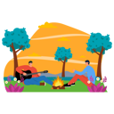 پیش‌نمایش فایل people-singing-song-on-adventure-camp-6342401 از پک اردو