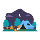 پیش‌نمایش فایل people-singing-song-on-adventure-camping-6342420 از پک اردو