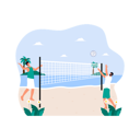 پیش‌نمایش فایل boys-playing-beach-volleyball-6400747 از پک فعالیت اجتماعی