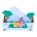 پیش‌نمایش فایل couple-sitting-in-park-6400734 از پک فعالیت اجتماعی