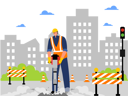 پیش‌نمایش فایل construction-worker-drilling-road-6427303 از پک کارگر