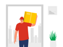 پیش‌نمایش فایل delivery-man-holding-parcel-on-shoulder-6427328 از پک کارگر