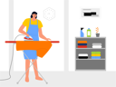 پیش‌نمایش فایل female-ironing-clothes-6427301 از پک کارگر