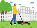 پیش‌نمایش فایل lawn-mower-cutting-green-grass-in-park-6427313 از پک کارگر